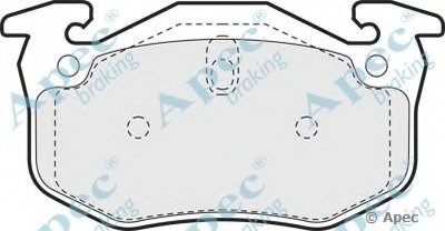 Комплект тормозных колодок, дисковый тормоз APEC braking