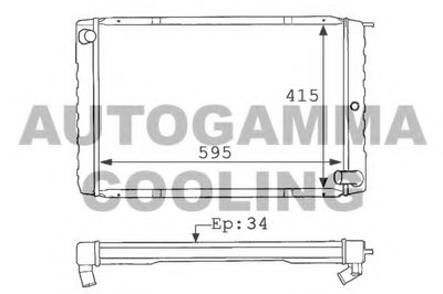Радиатор, охлаждение двигателя AUTOGAMMA купить