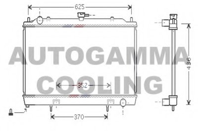 Радиатор, охлаждение двигателя AUTOGAMMA купить