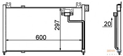 Конденсатор, кондиционер BEHR HELLA SERVICE купить