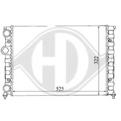 Радиатор, охлаждение двигателя DIEDERICHS купить
