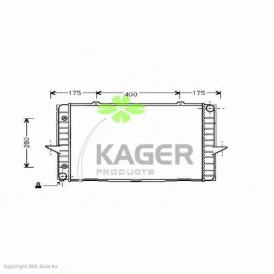 Радиатор, охлаждение двигателя KAGER купить