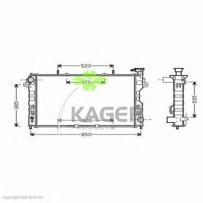 Радиатор, охлаждение двигателя KAGER купить