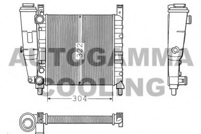 Радиатор, охлаждение двигателя AUTOGAMMA купить