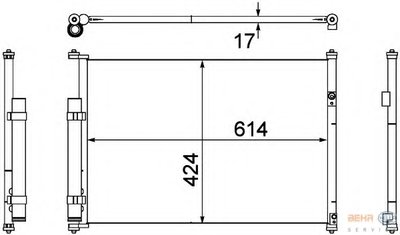 Конденсатор, кондиционер BEHR HELLA SERVICE HELLA купить