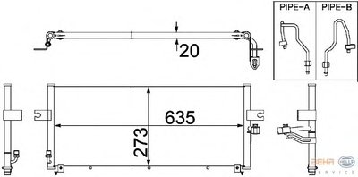 Конденсатор, кондиционер BEHR HELLA SERVICE купить