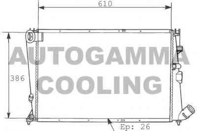 Радиатор, охлаждение двигателя AUTOGAMMA купить