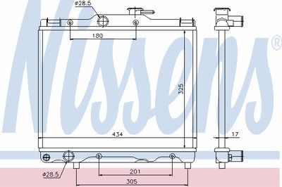 Радиатор, охлаждение двигателя NISSENS купить
