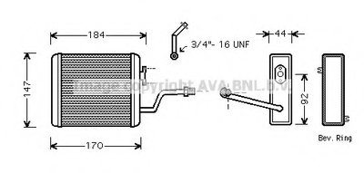 Теплообменник, отопление салона AVA QUALITY COOLING
