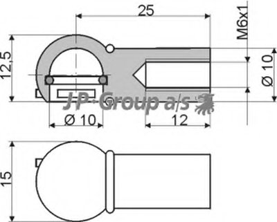 Газовая пружина, крышка багажник QH JP GROUP