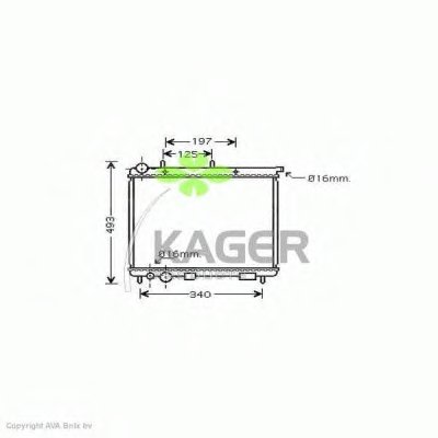 Радиатор, охлаждение двигателя KAGER купить