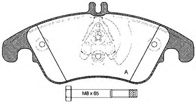 Комплект тормозных колодок, дисковый тормоз ADVANCE OPEN PARTS