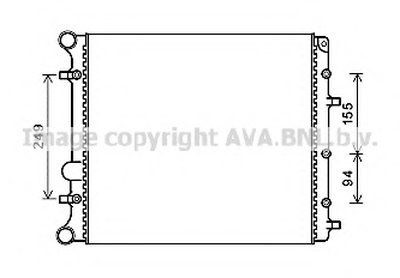 Радиатор, охлаждение двигателя AVA QUALITY COOLING купить