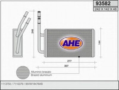 Теплообменник, отопление салона AHE