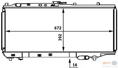 Радиатор, охлаждение двигателя BEHR HELLA SERVICE HELLA купить