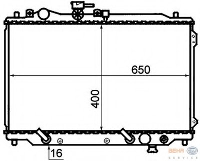 Радиатор, охлаждение двигателя BEHR HELLA SERVICE HELLA купить