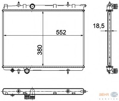 Радиатор, охлаждение двигателя BEHR HELLA SERVICE HELLA купить