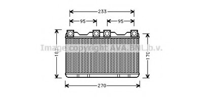 Теплообменник, отопление салона AVA QUALITY COOLING