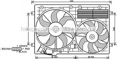 Вентилятор, охлаждение двигателя AVA QUALITY COOLING