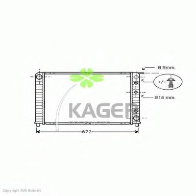 Радиатор, охлаждение двигателя KAGER купить