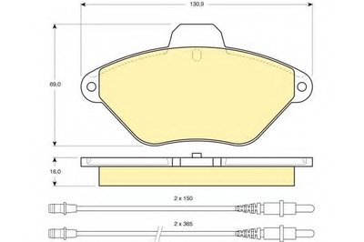 Комплект тормозных колодок, дисковый тормоз GIRLING