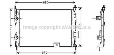 Радиатор, охлаждение двигателя AVA QUALITY COOLING купить
