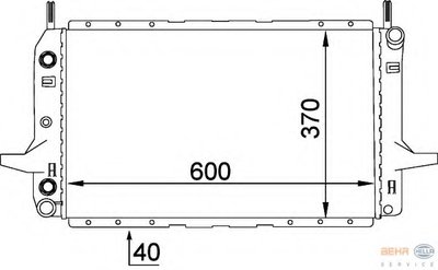 Радиатор, охлаждение двигателя BEHR HELLA SERVICE HELLA купить
