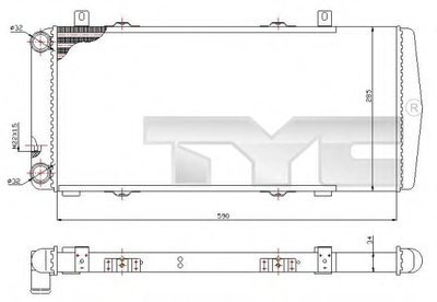 Радиатор, охлаждение двигателя TYC купить
