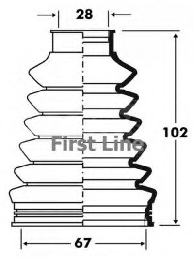 Пыльник, приводной вал FIRST LINE