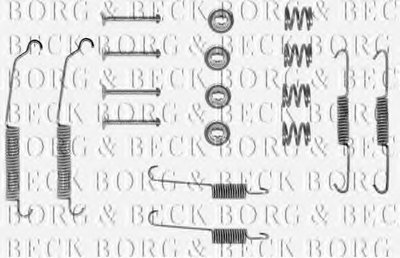 Комплектующие, колодки дискового тормоза BORG & BECK