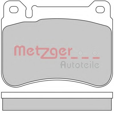 Комплект тормозных колодок, дисковый тормоз METZGER
