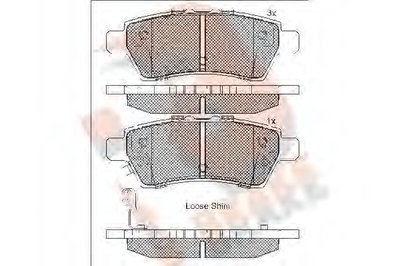 Комплект тормозных колодок, дисковый тормоз R BRAKE