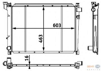 Радиатор, охлаждение двигателя BEHR HELLA SERVICE HELLA купить