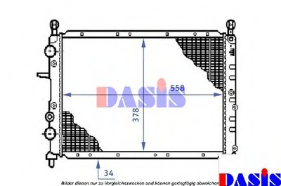 Радиатор, охлаждение двигателя AKS DASIS купить