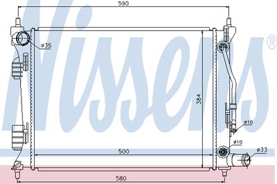 Радиатор, охлаждение двигателя NISSENS купить