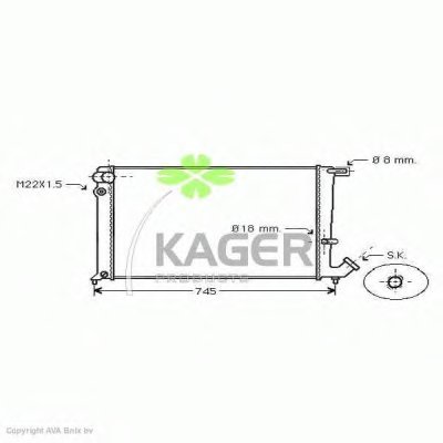 Радиатор, охлаждение двигателя KAGER купить