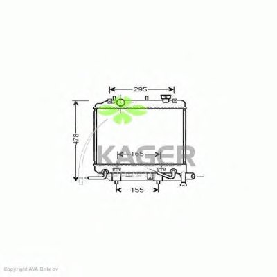 Радиатор, охлаждение двигателя KAGER купить