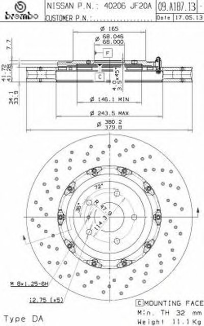 Тормозной диск TWO-PIECE FLOATING DISCS LINE BREMBO купить