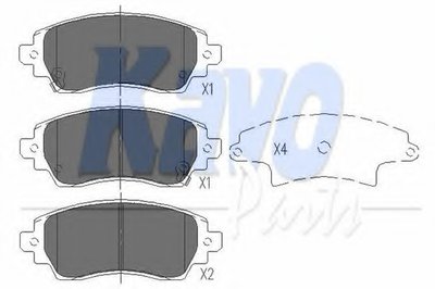 Комплект тормозных колодок, дисковый тормоз KAVO PARTS купить