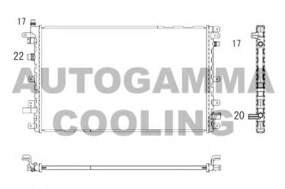 Радиатор, охлаждение двигателя AUTOGAMMA купить