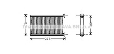 Теплообменник, отопление салона AVA QUALITY COOLING