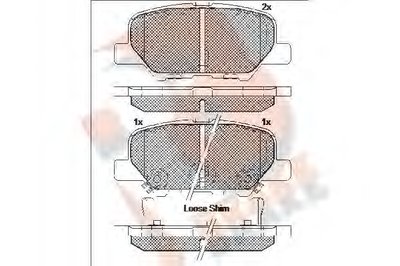 Комплект тормозных колодок, дисковый тормоз R BRAKE купить