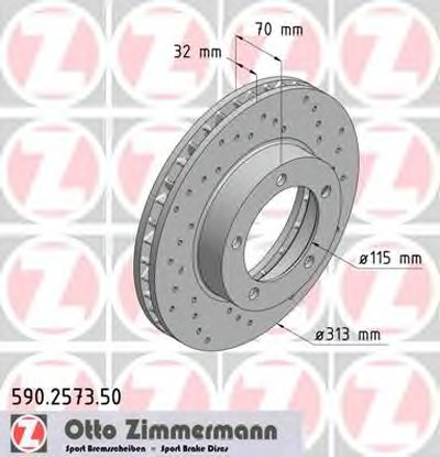 Тормозной диск SPORT BRAKE DISC ZIMMERMANN купить