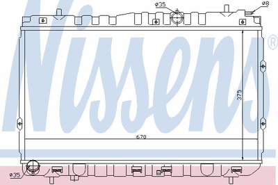 Радиатор, охлаждение двигателя NISSENS купить