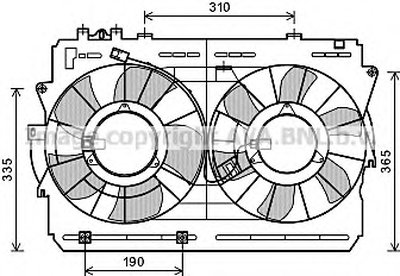 Вентилятор, охлаждение двигателя AVA QUALITY COOLING