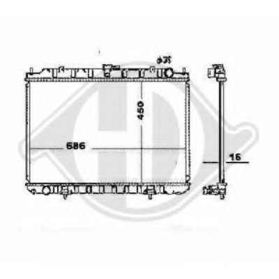 Радиатор, охлаждение двигателя DIEDERICHS купить