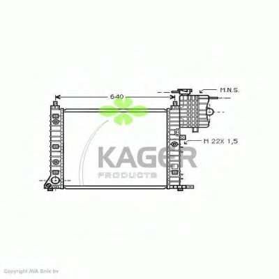 Радиатор, охлаждение двигателя KAGER купить