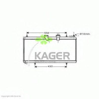 Радиатор, охлаждение двигателя KAGER купить