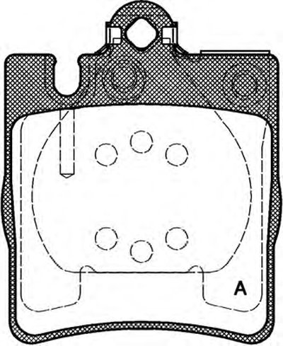 Комплект тормозных колодок, дисковый тормоз ADVANCE OPEN PARTS