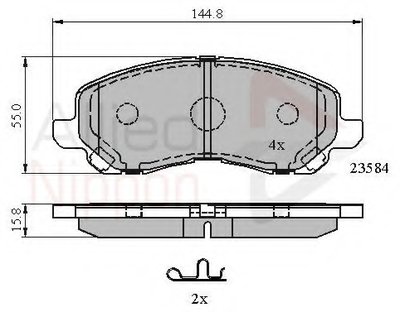 Комплект тормозных колодок, дисковый тормоз ANL Braking COMLINE купить